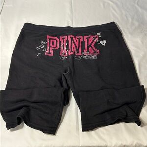 PINK Victoria’s Secret Wide Leg Cropped Gaucho Sweatpants 2008 Vintage Y2K Large